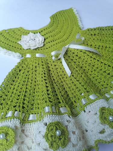 Vestido Tejido A Crochet Con Diadema La Niña Edith Para Bebe | Meses sin intereses Vestido Tejido A Crochet Con Diadema La Niña Edith Para Bebe | Meses sin intereses
