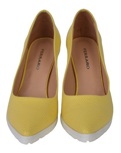 Imagen 7 de 10 de Zapatos Stilettos De Mujer De Cuero Taco Alto Cara - Ferraro
