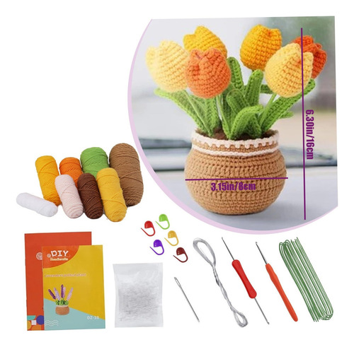 W Kit De Inicio De Crochet Con Temas De Flores Kits Lindos