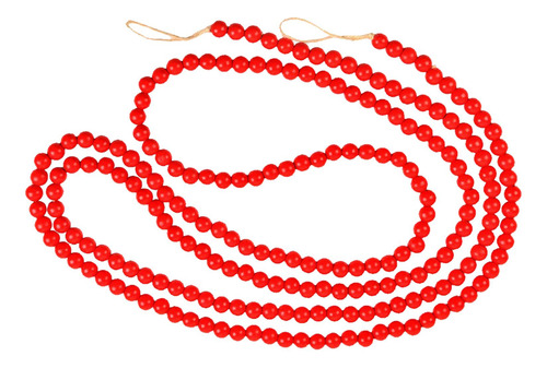3 Guirnalda De Cuentas De Navidad Adornos Rojo 142cm