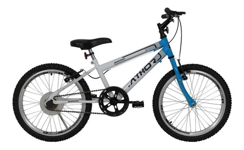 Imagem 1 de 2 de Bicicleta  de passeio infantil Athor Bikes Evolution aro 20 Único 1v freios v-brakes cor azul com descanso lateral