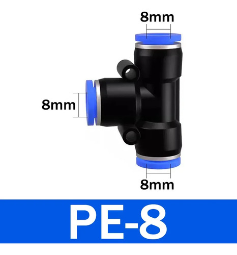 X40 Conector De Manguera Unión Neumáticos Pu Pv Pe Py 8mm
