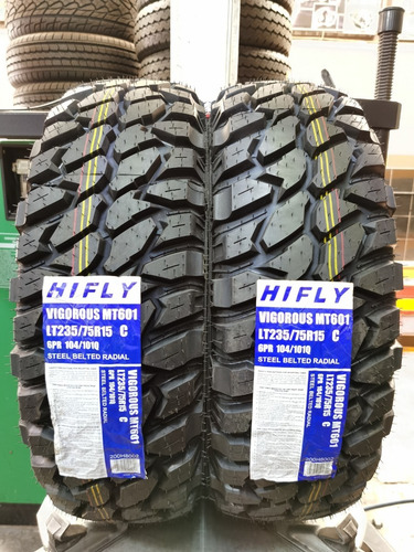 Paquete De 2 Llantas 235/75 R15 Hifly Mt601 104/101q Msi