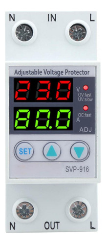 Protector Ajustable Sobre Y Bajo Voltaje 100130 Vac 40a