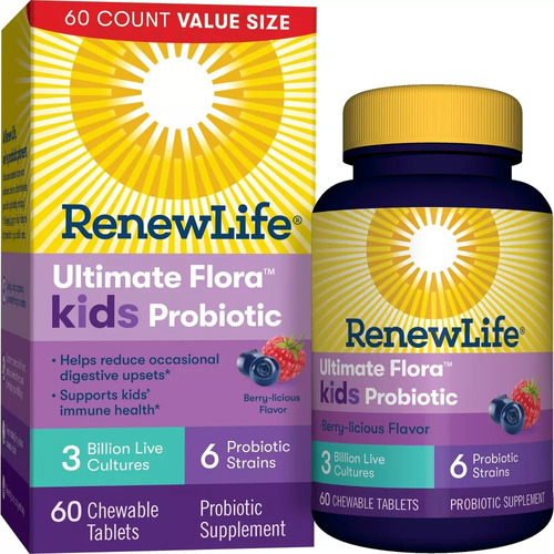 Renew Life - Suplemento Probioticos Para Niños 60 Capsulas Sabor Berry