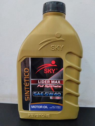 Aceite Sky 5w-40 Sintético Para Motor A Gasolina 