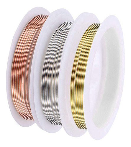 9 Rollos De Alambre De Cobre Para Joyería, Calibre 18, Resis
