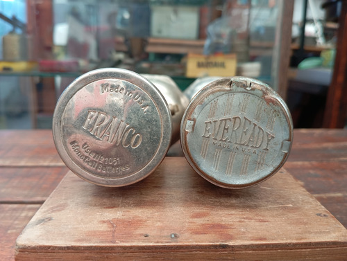2 Antiguas Linternas Americanas Eveready Y Franco Ref. 713 (Usado)