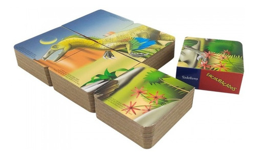 Imagem 3 de 5 de Box C/6 Mini Livros Minha Primeira Biblioteca De Dinossauros