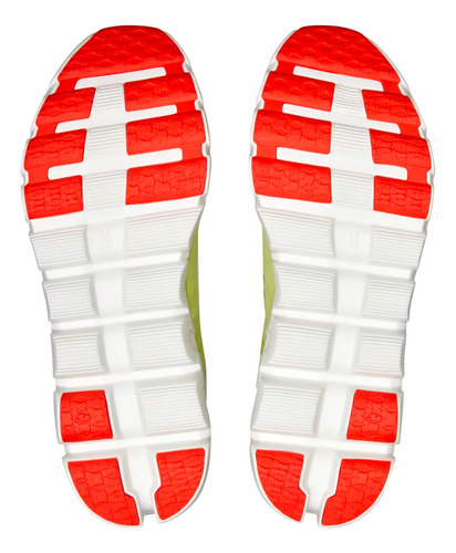 Zapatilla On Cloudflow 4 Hombre Blanco/naranjo/amarillo