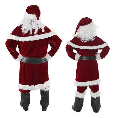 Traje De Papá Noel Extragrande De Lujo De Alta Calidad Para
