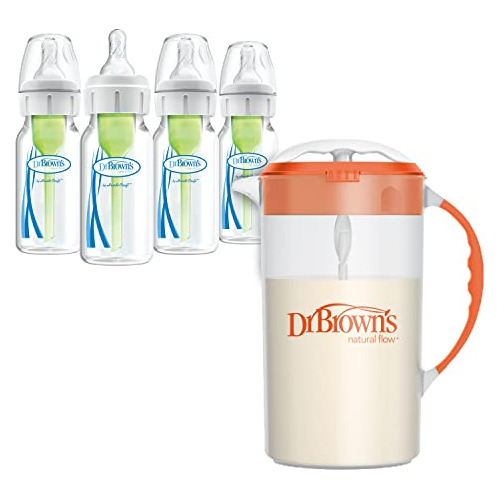 Dr. Brown's Baby Formula Jarra Mezcladora De 32 Oz, Naranja 