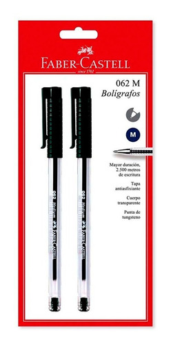 Bolígrafos Negros 062 - M X 2 Unds Faber Castell
