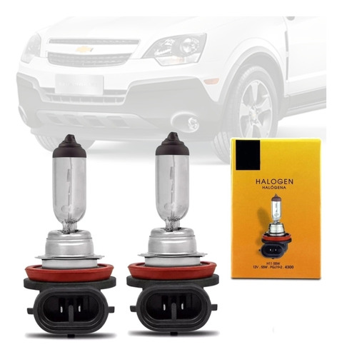 Par Lampada Halogena Code Farol Milha H11 Gm Captiva