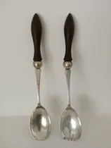Comprar Antiguos Cubiertos Ingleses Para Servir Ensaladas 