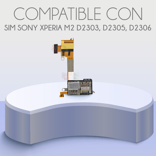 Flex Lector Sim Micro Sd Sony Xperia M2 D2303 D2305 D2306