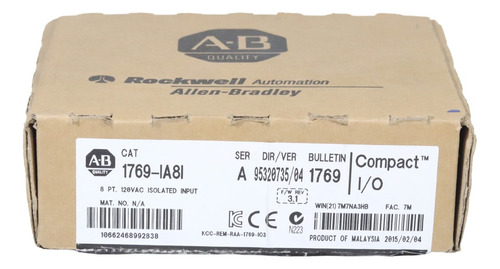 Módulo Plc  I/o Compactlogix Allen Bradley 1769-ia8i