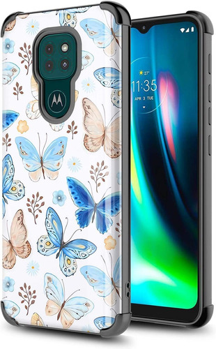 Funda Para Moto G9 Play - Mariposas Azules