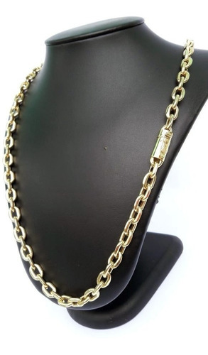Corrente Cordão Cadeado 30 Gramas 7mm 65cm Ouro 18k