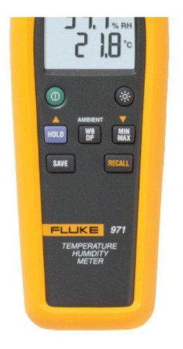 Medidor de temperatura y humedad Fluke 971, 20 A, 60 °C/5 A 9