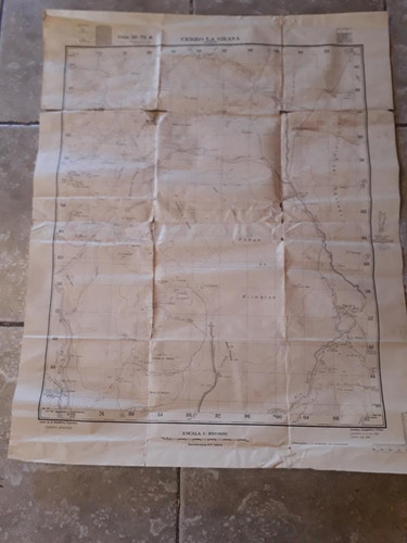 Antigua Carta Del Instituto Geográfico Militar De Neuquen 