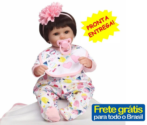 Bebe Reborn Boneca Menina Realista Brinquedo Baby Nenem Real