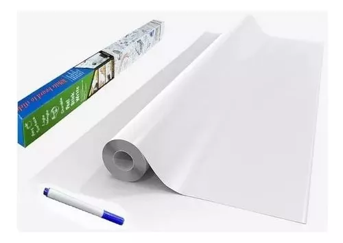Adhesivo de pizarra blanca de borrado en seco, papel de contacto, rollo de  papel tapiz de pizarra blanca, 6 x 4 pies, película adhesiva adhesiva