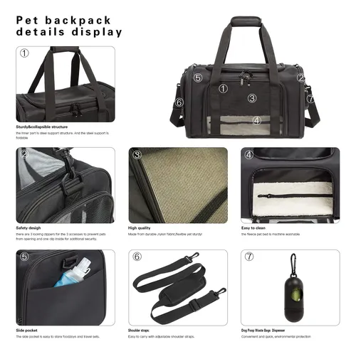 Rosebb Transportador Para Gatos, Transportador De Mascotas,