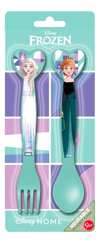 Cubiertos Pack Cuchara Tenedor Infantil Frozen Elsa Disney