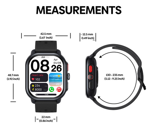 Reloj Inteligente Zeblaze Beyond 3 Pro Gps 2.15 Amoled Calls
