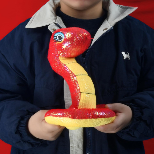 2pcs Juego De Dos Juguetes De Peluche Serpiente De Año