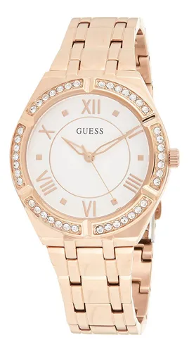 Guess reloj multidial para mujer solar con correa de acero inoxidable