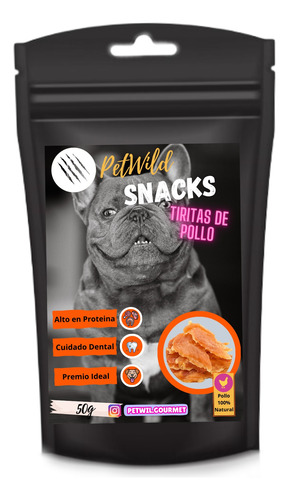 Snacks Naturales Perro/gato Tiras De Pollo Deshidratado 50g 
