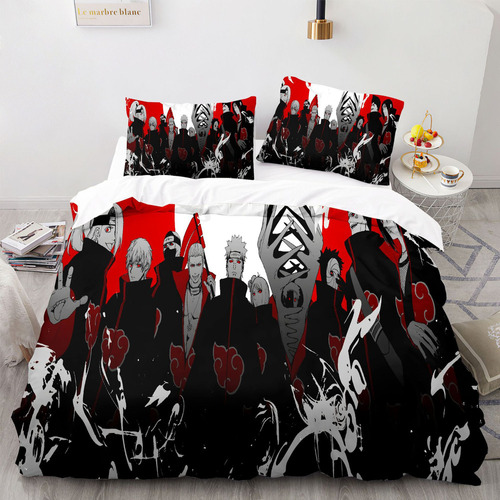 Set De Ropa De Cama Akatsuki De Talla Única Anime Naruto A