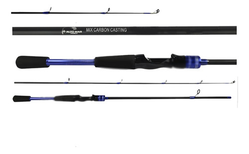 Kit 02 Varas De Molinete Fibra De Carbono 1,60mt 25lb 2 Pts