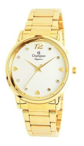 Relógio Champion Feminino Cn24066h Metal Dourado