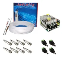 Comprar Kit P\u002F Instalação 8 Câmeras C\u002F Cabo Cftv Fonte E Conectores