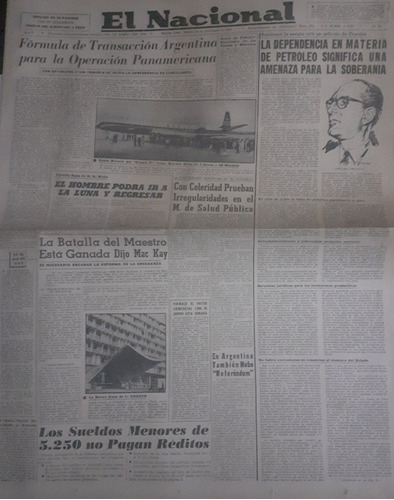 Diario El Nacional 23/9/1958 Cuerpo Principal Del Diario