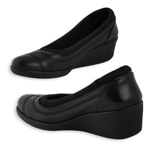 Zapato Confort Shosh 5004 Negro De Dama Moda 