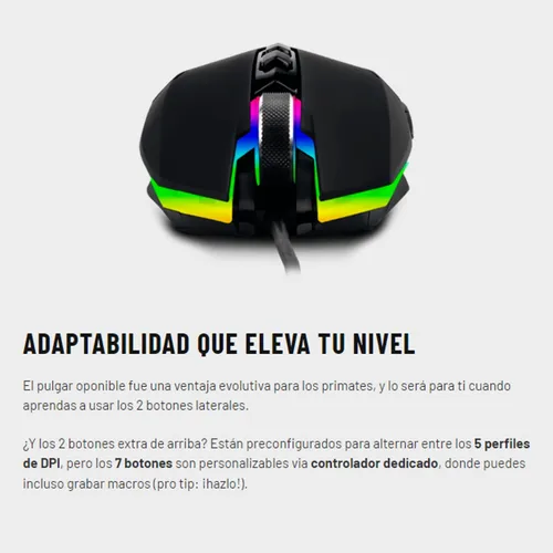 Mouse Gamer T-dagger T-tgm301 Lieutenant Rgb 12000dpi Macros