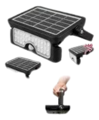 Lampara Luminario Fijo Solar 5 W A Ajustable Con Soporte