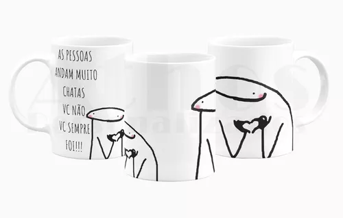 Caneca Flork Mano do Céu Boneco de Palito Meme Giria de SP