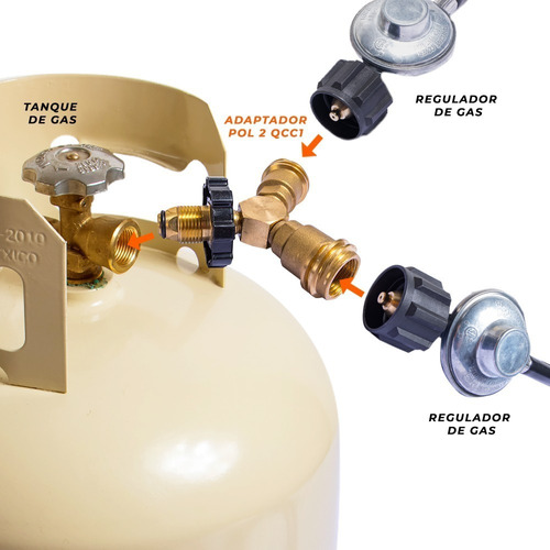 Adaptador Conector Tanque Gas Lp Y 2 Salidas | Meses sin intereses