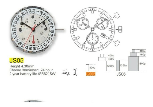 Imagen 1 de 1 de Maquinaria Para Reloj Ref Js05
