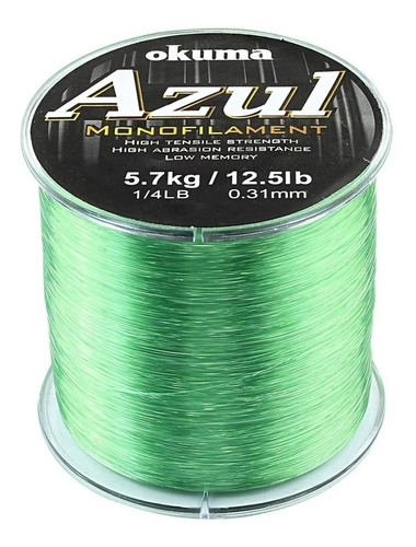 Tanza Bobina Okuma Linea Azul Monofil 1/4 Lb . V/medidas . 