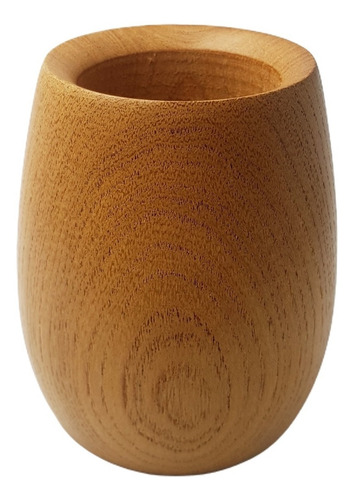 Mate De Madera Algarrobo Boca Ancho Para Pintar Grande