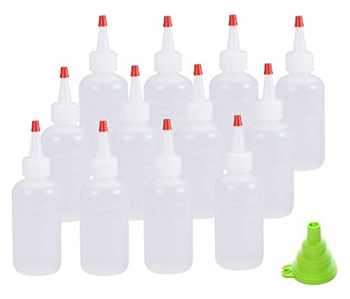 Paquete De 12 Botellas Dispensadoras De Plástico De 4 Onzas 