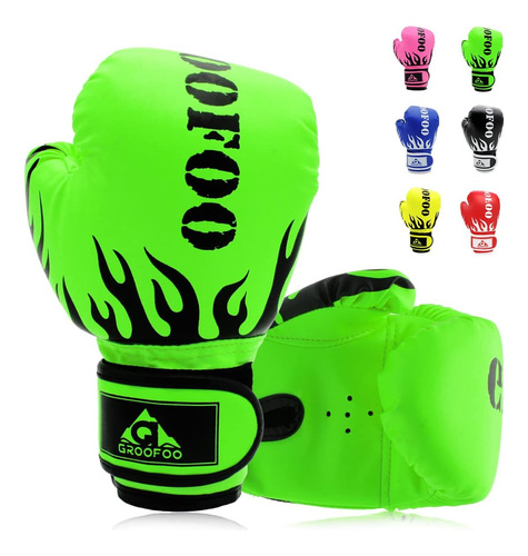 Guantes De Boxeo Groofoo 6 Oz Verde