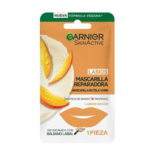 Mascarilla Garnier Hidra Bomb Labios Mango