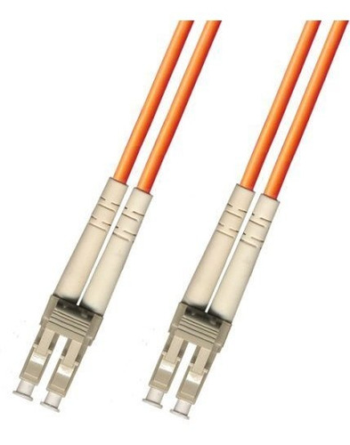 Cable Fibra Óptica Duplex Mm 1m Lc A Lc - Naranja.
